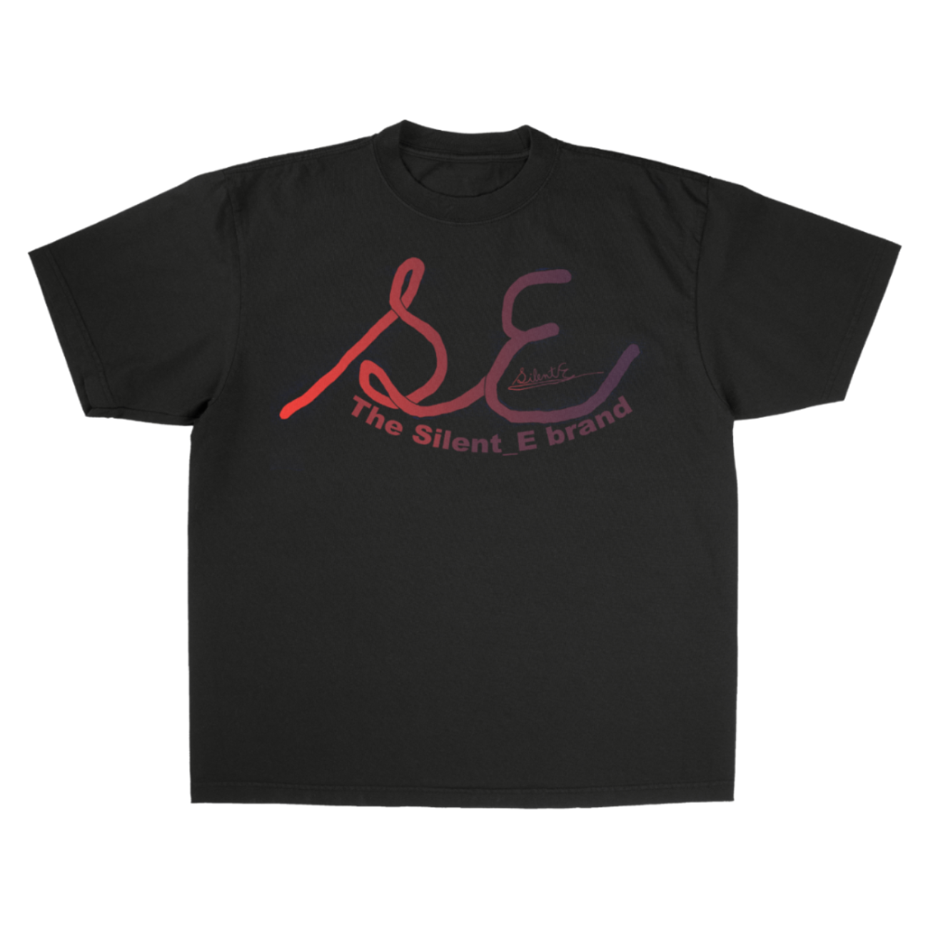Silent_E logo unisex tee black