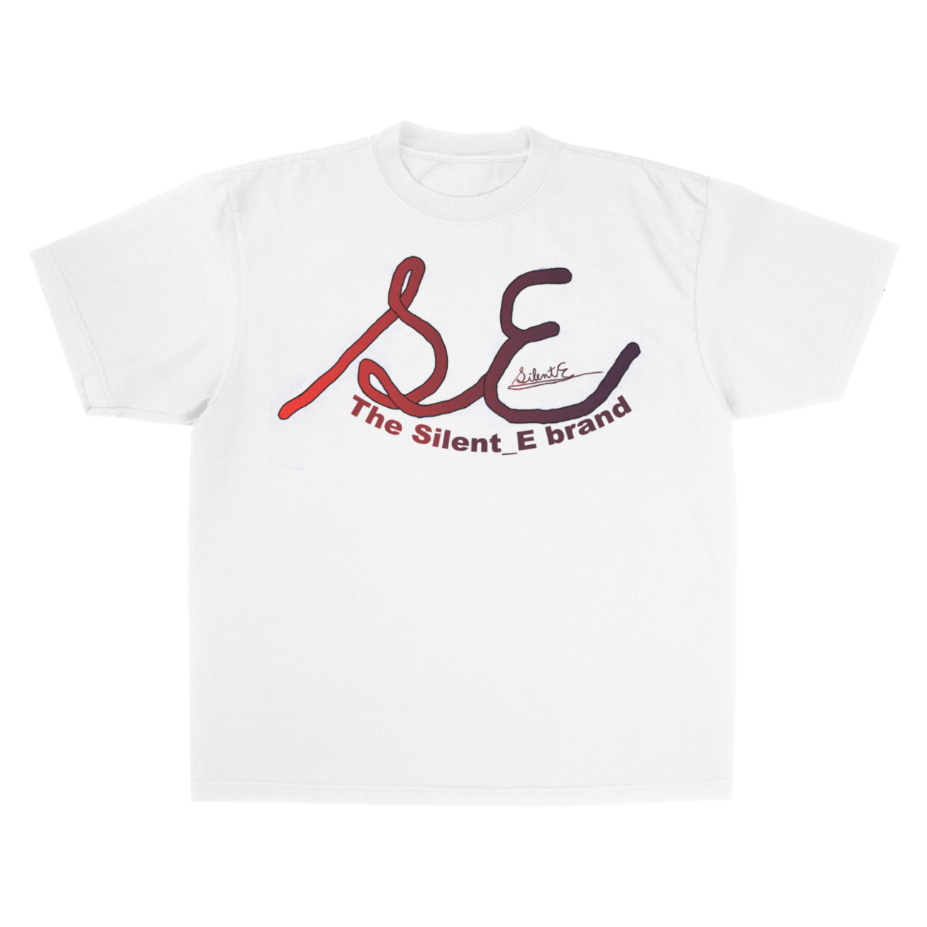 Silent_E logo unisex tee white